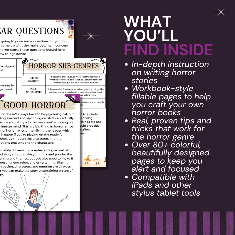 The guide and workbook for writing horror stories