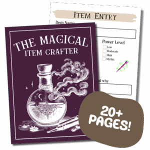 magic item creation journal for writers and ttrpgs