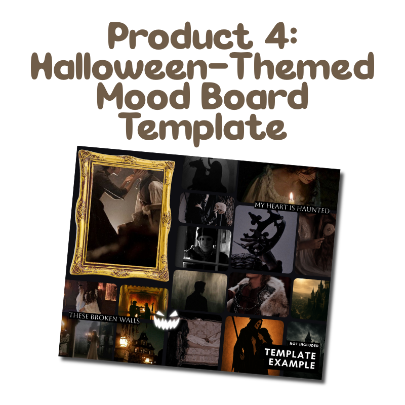 canva mood board template for halloween and horror