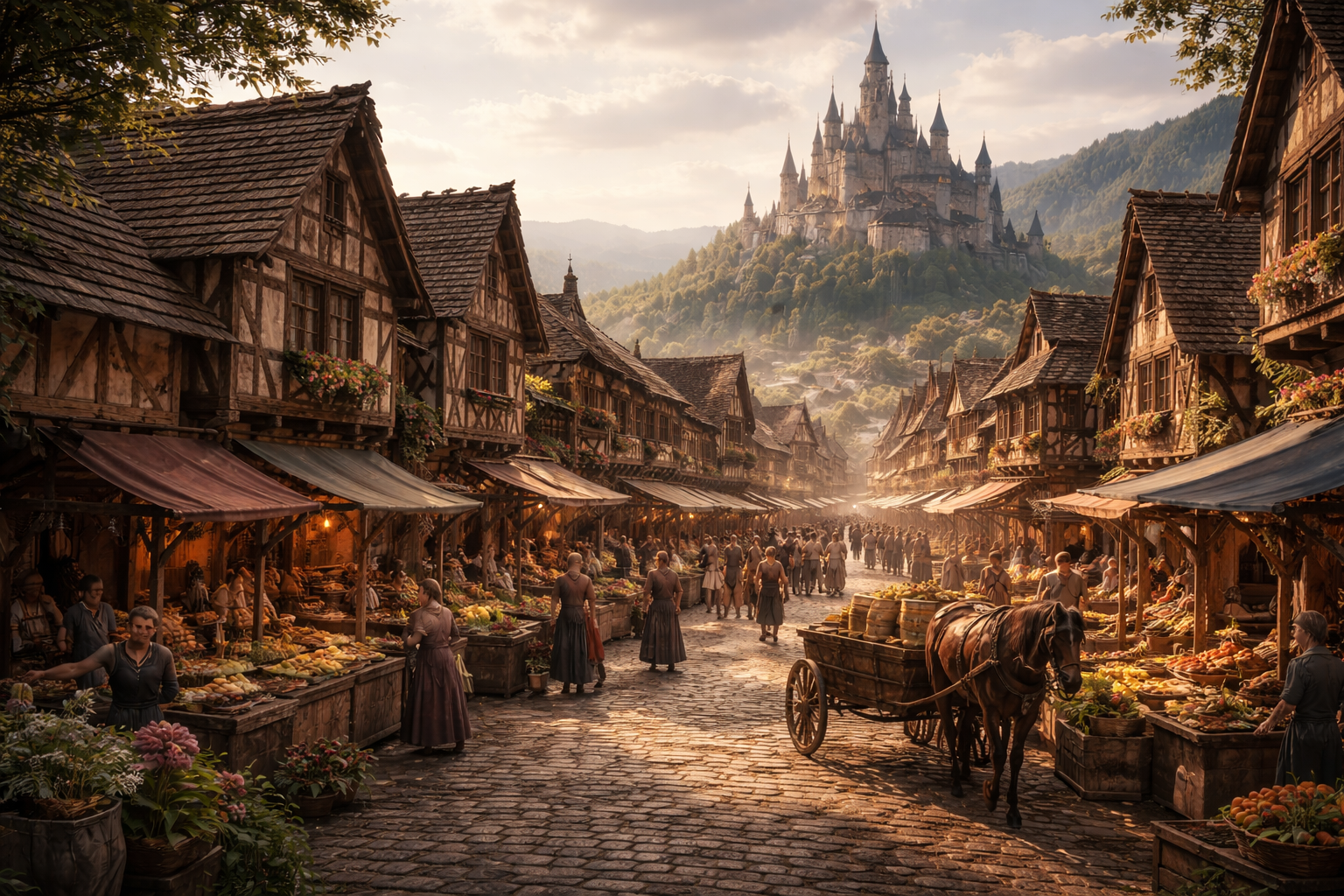 how to create a medieval town for medieval fantasy stories