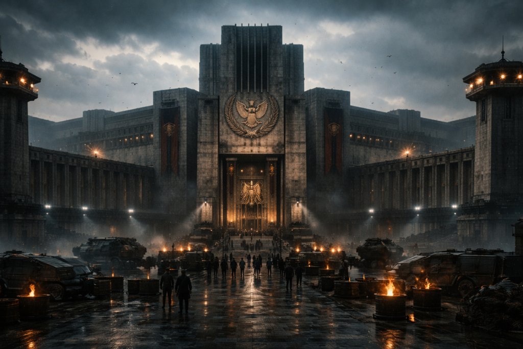 how to create a dystopian government for writing stories