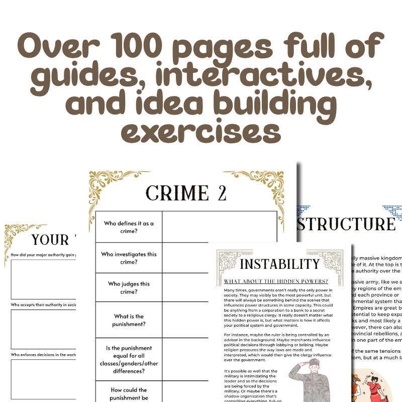 worldbuilding politics workbook for beginners