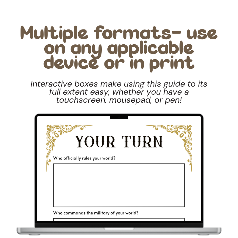 printable and fillable pdf worldbuilding workbook for politics
