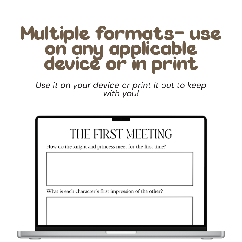 the best pdf printable workbook for writing a knight x princess story