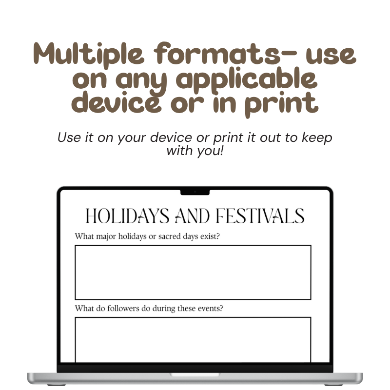 pdf fillable printable workbook for religion worldbuilding