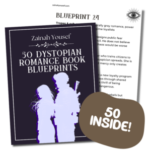 dystopian romance book blueprints writing prompts pack