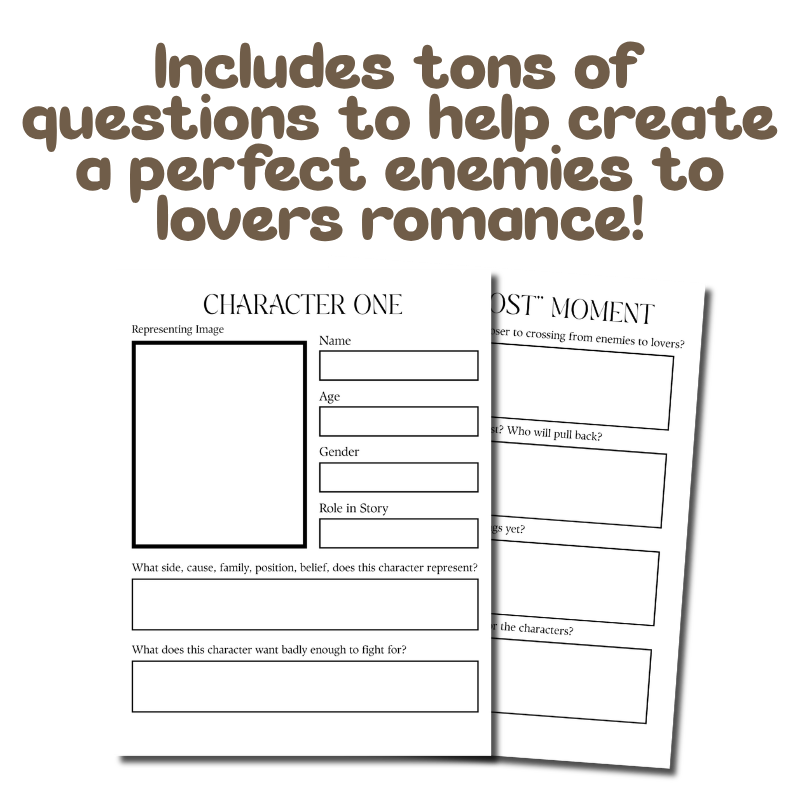 the best enemies to lovers workbook for authors
